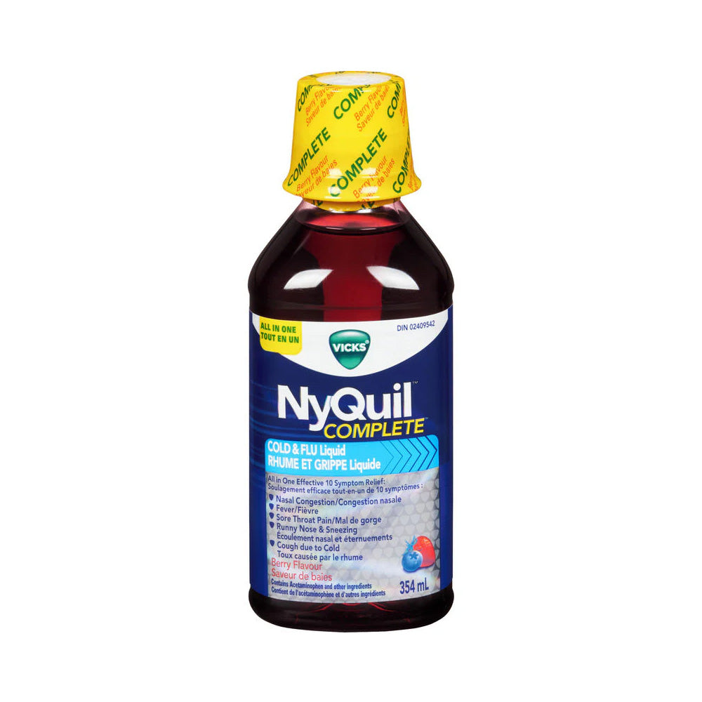 VICKS NYQUIL COMPLETE COLD & FLU LIQUID 354 ml.