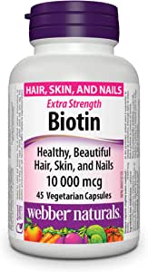 Webber Naturals Biotin Extra Strength 10,000 mcg (45 cap)